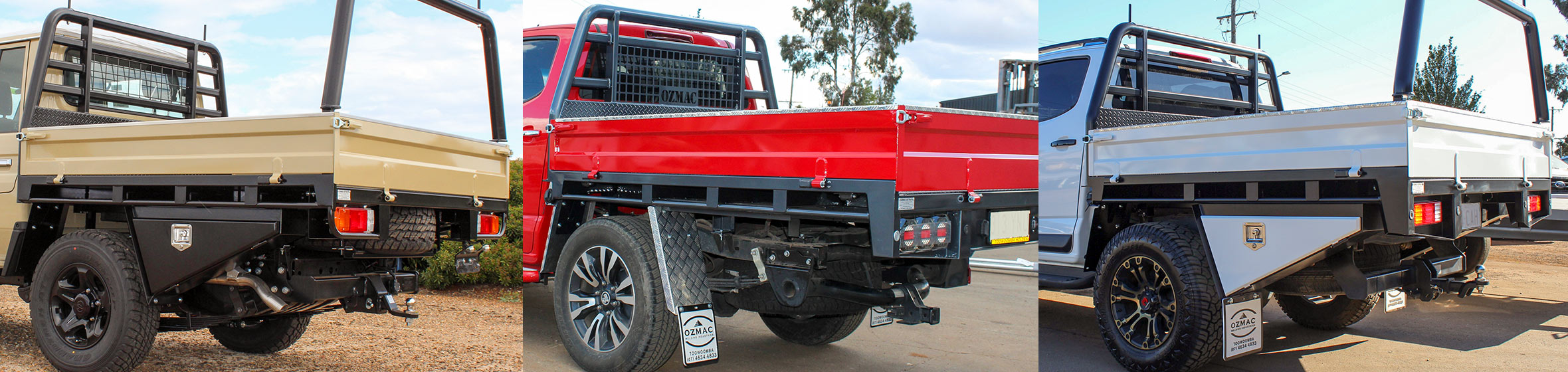 Examples of Ozmac’s two-tone tray paint option